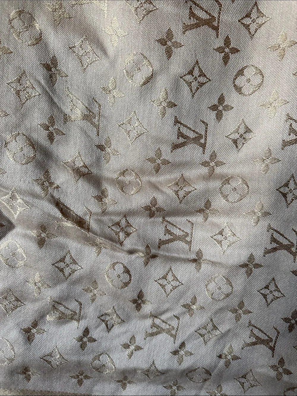 Louis Vuitton Pale Pink Monogram Silk Shawl